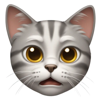 Cat with disgusted expression  sticker