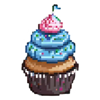Cupcake with sprinkles sticker