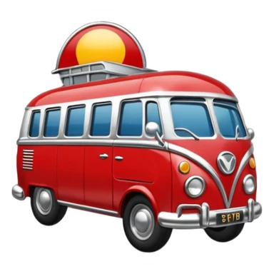 red vintage travel pin sticker