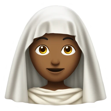 Saint Veronica holding the open veil with the face of Jesus painted on it sticker