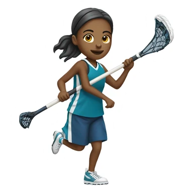 Girl playing lacrosse  sticker