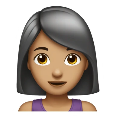 girl with dark long brown hair and tan skin with dark brown eyes dark brown hair dark eyes sticker