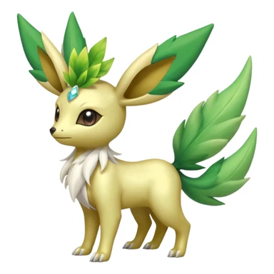 Shiny Iridescent Helioptile-Leafeon-Shaymin-Fakémon-hybrid-creature (full body)  sticker