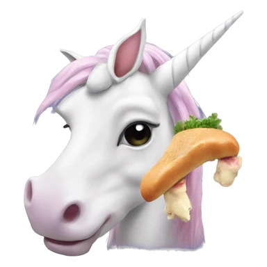 unicorn eating a rabbit sticker