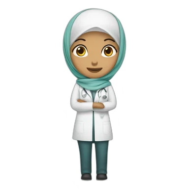 infirmière hijab sticker