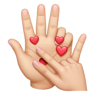 The emoji kiss with heart 😘, but adding three fingers in front of the mouth, the thump and pinky finger being bent sticker