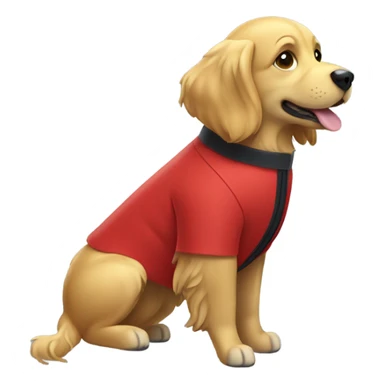 Red coat golden retriever Olympic swimmer sticker