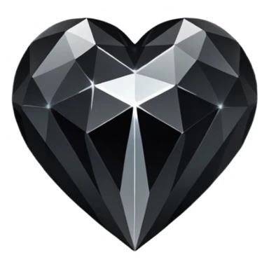 black heart with a diamond pattern sticker