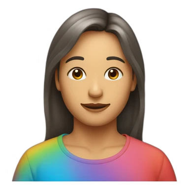 Un cœur avec un dégradé multicolor sticker