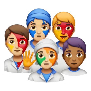 Painters with Paint Stained Faces sticker