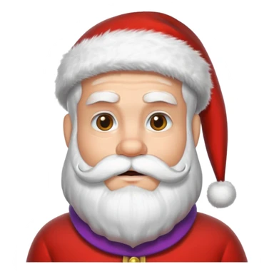Un père noël avec une barbe multicolore sticker