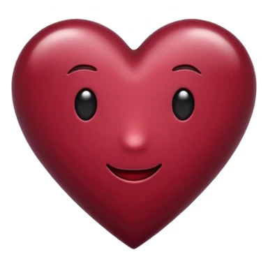 Emoji coeur comme les emojis des sms en bordeaux  sticker
