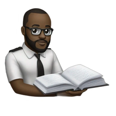 maitre gims qui ecrit sur un cahier sticker