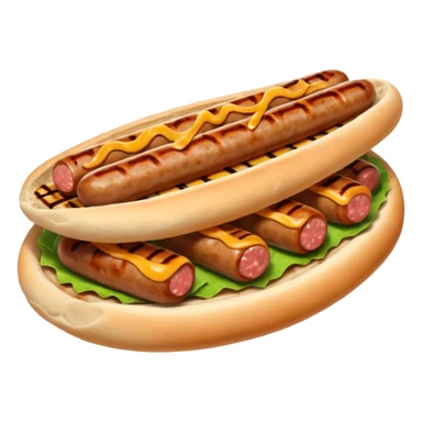 chopped sausages in flatbread sticker