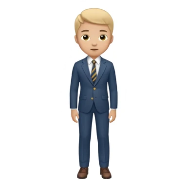 Young man, tailored trousers, a crisp button-down shirt, a blazer, and tie, portrait

 sticker