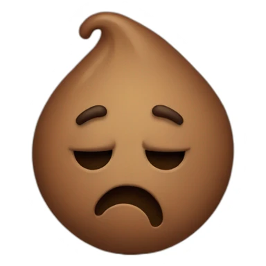 sad poop sticker