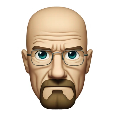 Walter white with a serious expression  sticker