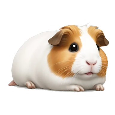 Guineapig laying down very cute but realistic sticker