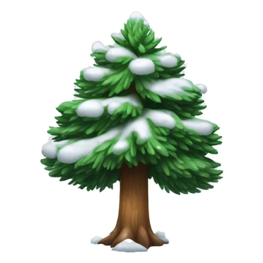 pine tree with snow sticker