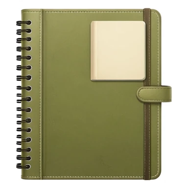 Pale olive Planner open notebook sticker