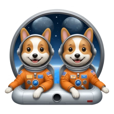 dogs flying space shuttle sticker