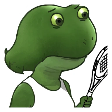 A girl playing tennis  sticker