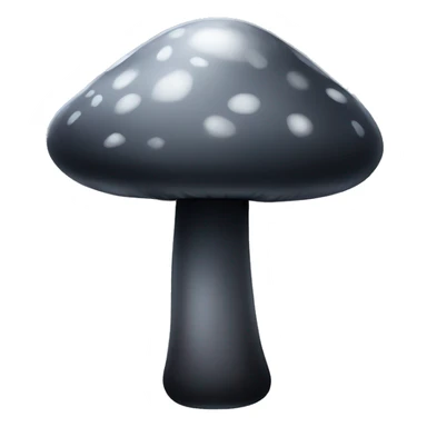 Black and dark grey Crystal mushroom  sticker