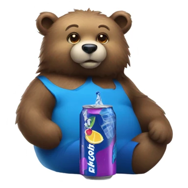 Blueberry bear Energy Drink  sticker