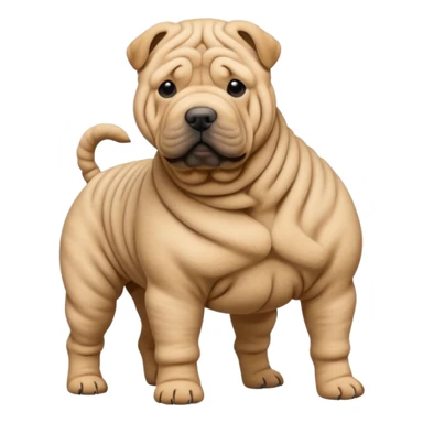 Chinese shar pei full body sticker