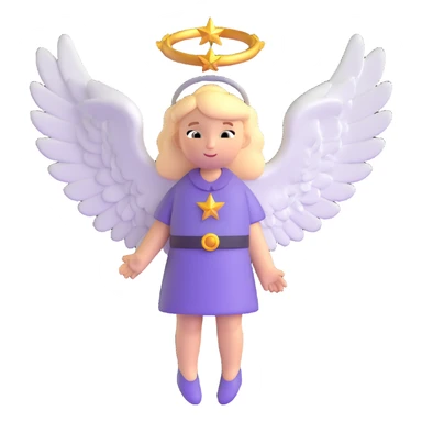 guardian angel with wings and halo from bible sticker