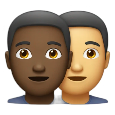 Two people talking face to face sticker