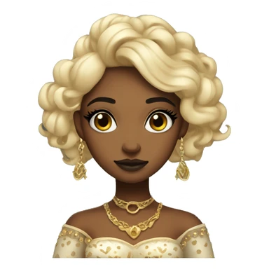 Create the zodiac sign scorpio as a girl with elaborate makeup and dress that matches the zodiac sign  sticker