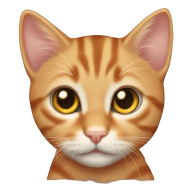 Tabby orange kitten sticker