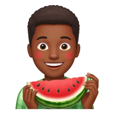 A black person eating watermelon  sticker