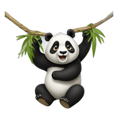 A panda that swings sticker