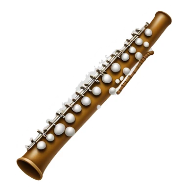 A flute that's slanted. With holes on one side, and a single hole for playing on the other. Make it sleek and sexy. Can you make it look like an old flute? Like krishna's flute sticker