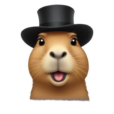 capybara in tophat sticker