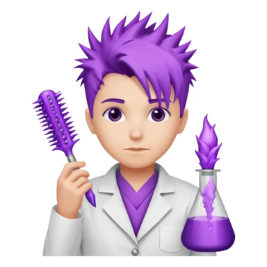 purple mutant hairdresser sticker