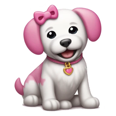 Hello kitty on a dog sticker