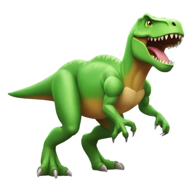trex with muscle arms sticker