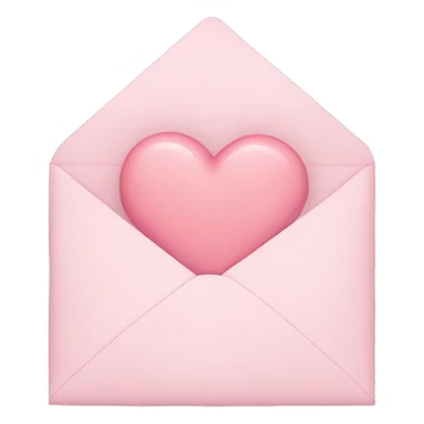pastel pink heart envelope sticker
