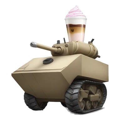 milkshake driving a tank sticker