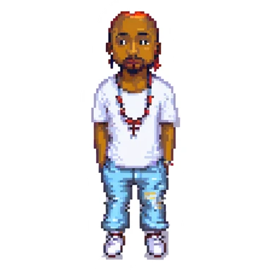 2Pac в полный рост, no background sticker
