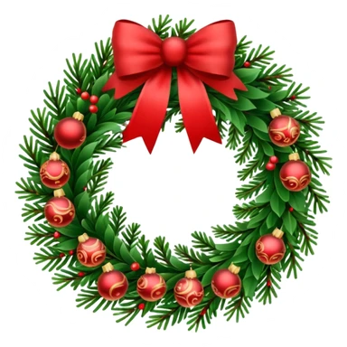 Christmas fir wreath sticker