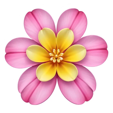yellow and pink monoi flower sticker