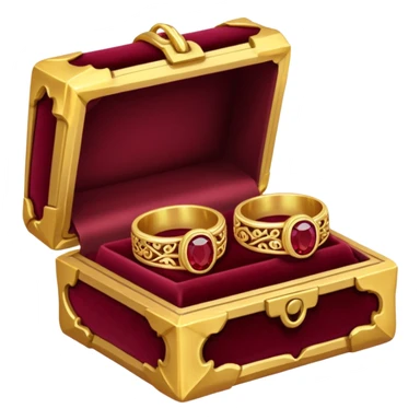 Couple of ring in box sticker