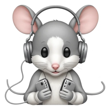 mice wearing headphones sticker