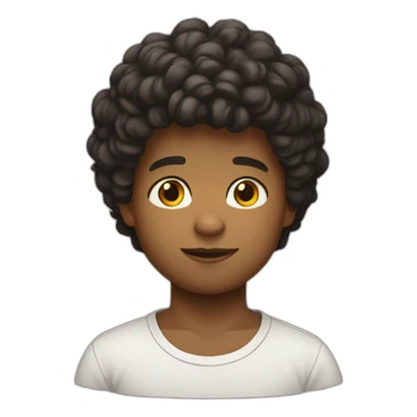 niño pelo lacio sticker