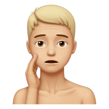 a person having a neck strain, and touching his neck (in pain) sticker