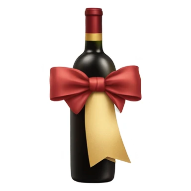 gift wine bottle with bow  sticker
